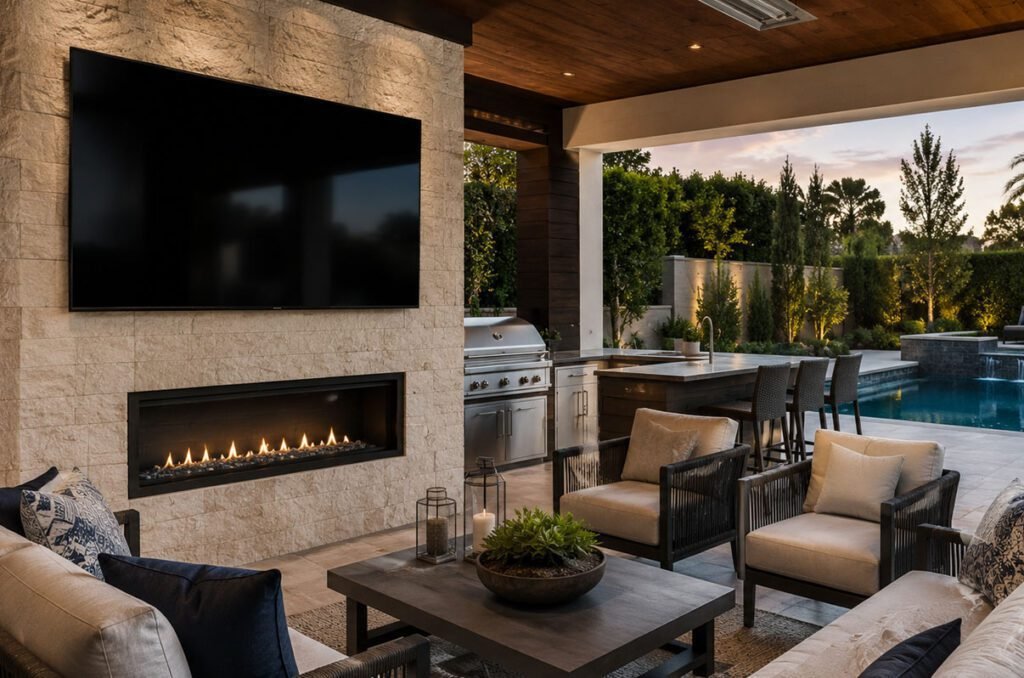 TV Mounted Outside patio